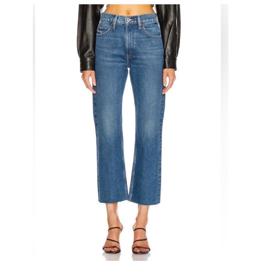 Re/Done 70s Crop Boot cut Blue High-Rise Jeans size 26
